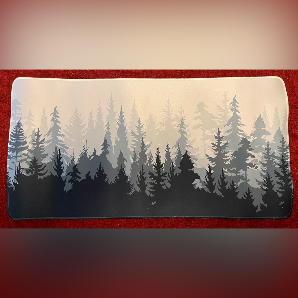 Forest Silhouette Gaming Mousepad 60x30cm 23.6x11.8 inches